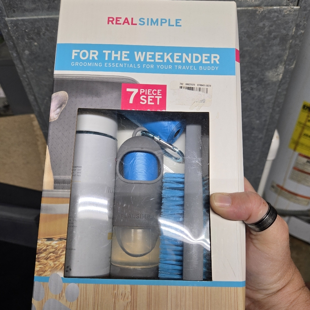 Real Simple Blue Dog Grooming Set - 7 Piece